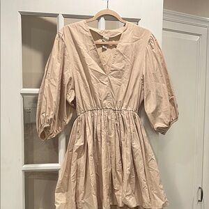 H&M Beige Long Sleeve Dress Love This! Champagne